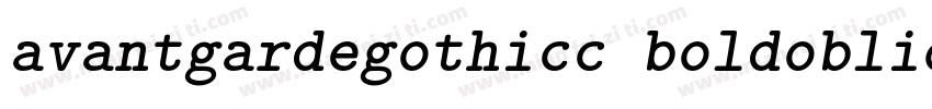 avantgardegothicc boldoblique字体转换